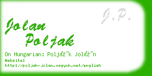 jolan poljak business card